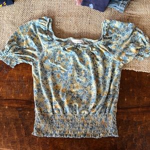 Girls floral peasant top